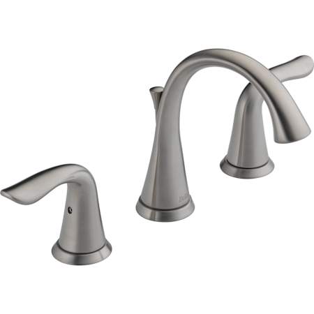 Delta Lahara Widespread Bathroom Faucet with Pop-Up Drain Assembly - Includes Lifetime Warranty Brilliance Stainless