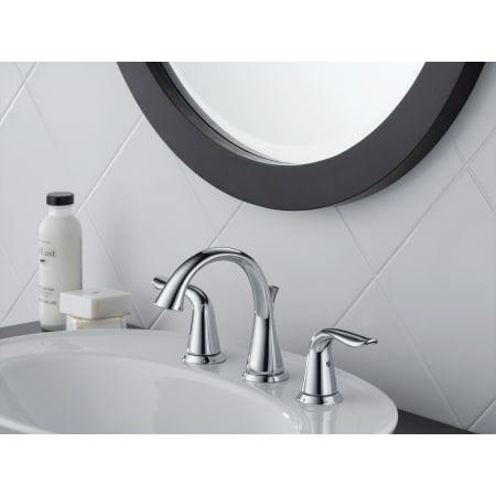 Delta-3538LF-Installed Faucet in Chrome