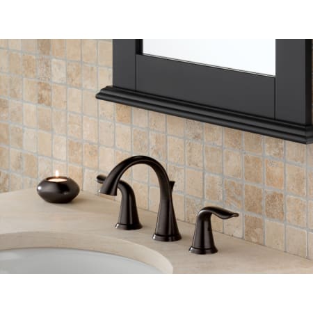 Delta-3538LF-Installed Faucet in Venetian Bronze