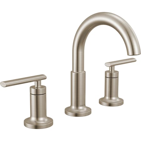 Delta Altado 1.2 GPM Widespread Bathroom Faucet with Push Pop-Up Drain Assembly Brilliance Stainless