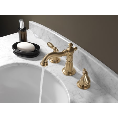 Delta-3555LF-216-Running Faucet in Champagne Bronze