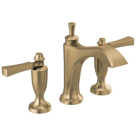 Delta Dorval 1.2 GPM Mini-Widespread Bathroom Faucet with Pop-Up Drain Assembly and DIAMOND Seal Technology - Limited Lifetime Warranty Champagne Bronze