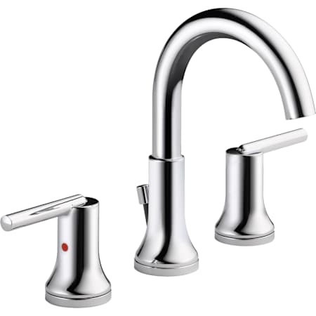 Delta Trinsic Widespread Bathroom Faucet with Metal Drain Assembly - Includes Lifetime Warranty Chrome
