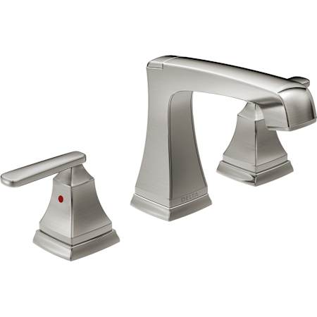 Delta Ashlyn 1.2 GPM Widespread Bathroom Faucet with Pop-Up Drain Assembly Brilliance Stainless