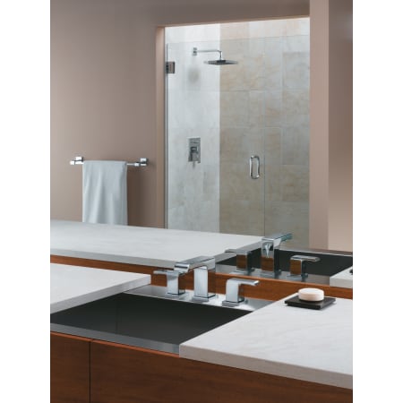 Delta-3586LF-MPU-Installed Faucet in Chrome