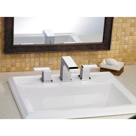 Delta-3586LF-MPU-Installed Faucet in Chrome