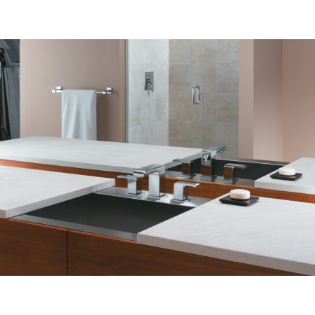 Delta-3586LF-MPU-Installed Faucet in Chrome