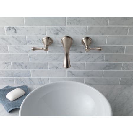 Delta-3597LF-WL-Installed Faucet in Brilliance Stainless