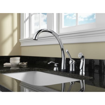 Delta-4380T-dst-Installed Faucet in Chrome