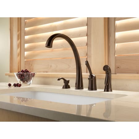 Delta-4380T-dst-Installed Faucet in Venetian Bronze