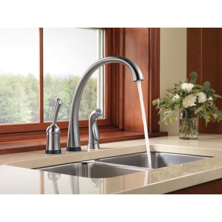 Delta-4380T-dst-Running Faucet in Arctic Stainless