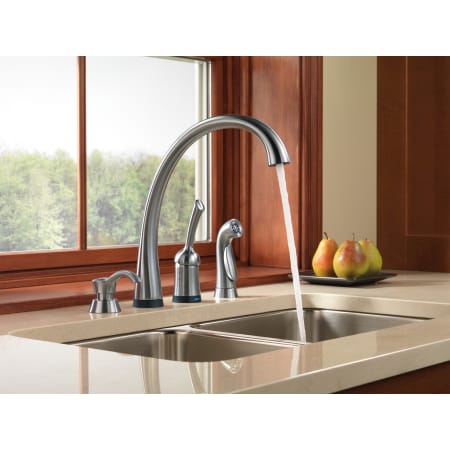 Delta-4380T-dst-Running Faucet in Arctic Stainless