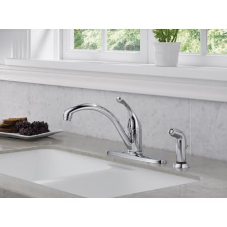 Delta-440-DST-Installed Faucet in Chrome