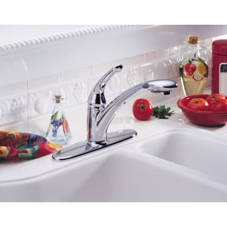 Delta-472-DST-Installed Faucet in Chrome