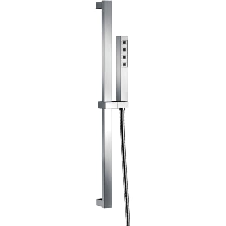 Delta Angular 1.75 GPM Single Function Hand Shower on Slide Bar with Included Hose Lumicoat Chrome