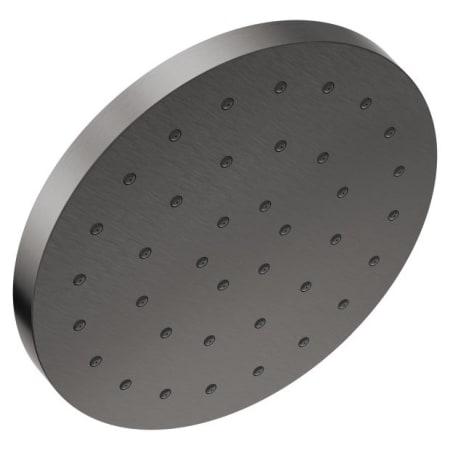 Delta Universal Showering 12" Round 2.5 GPM Single Function Rain Shower Head with H2Okinetic Technology Black Stainless