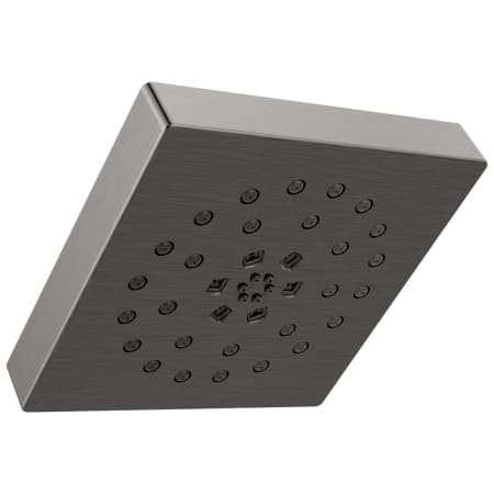 Delta Universal Showering UltraSoak 7-13/16" Square 1.75 GPM Multi Function Rain Shower Head with Touch Clean and H2Okinetic Technology Black Stainless