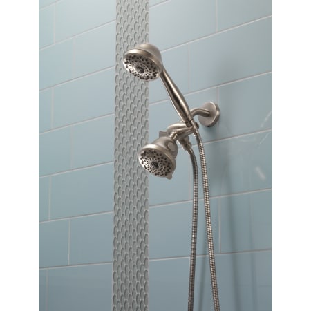 Delta-52625-PK-Installed Shower Head and Handshower in Brilliance Stainless