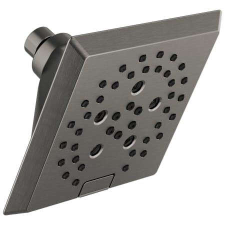 Delta Universal Showering 5-13/16" Square 1.75 GPM Shower Head Full Spray Pattern with Touch Clean and H2Okinetic Technology Black Stainless