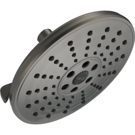 Delta Universal Showering 7-11/16" Round 1.75 GPM Shower Head Full Spray Pattern with Touch Clean and H2Okinetic Technology Black Stainless