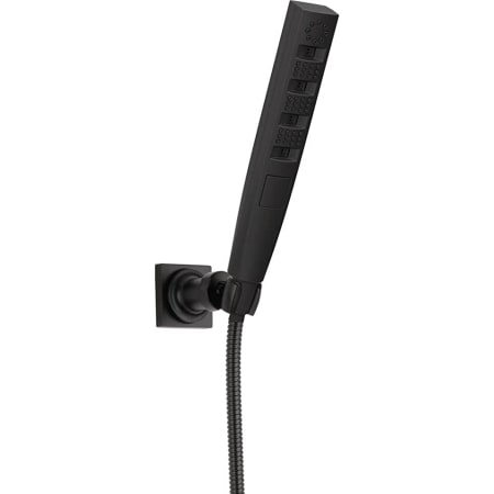 Delta Universal Showering 1.75 GPM Multi Function Hand Shower Package with Touch-Clean and H2Okinetic® Technologies - Includes Hose and Mounting Bracket Matte Black