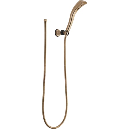 Delta 1.75 GPM Single Function Hand Shower Package with H2Okinetic Technology - Includes Hose and Mounting Bracket Champagne Bronze