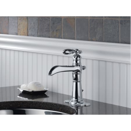Delta-554LF-Installed Faucet in Chrome