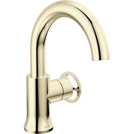 Delta Trinsic 1.2 GPM Single Hole Bathroom Faucet with Push Pop-Up Drain Assembly Brilliance Polished Nickel