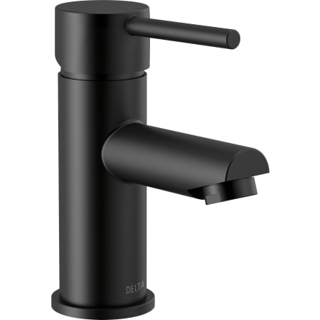 Delta Modern 1 GPM Single Hole Bathroom Faucet with Pop-Up Drain Assembly Matte Black