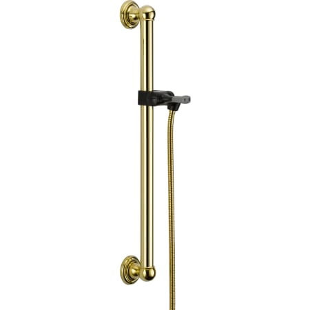 Delta 24" Adjustable ADA Slide Bar / Grab Bar - Includes Hand Shower Hose and Holder Brilliance Polished Brass