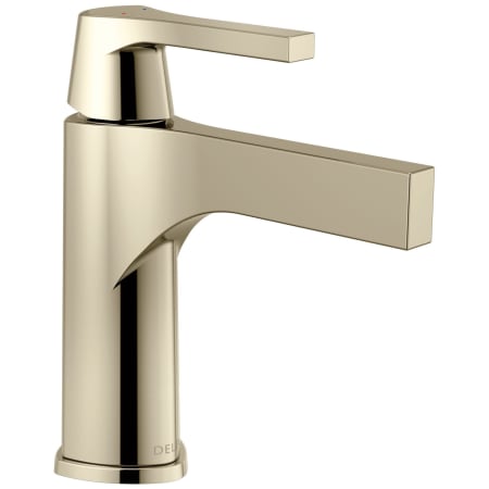 Delta Zura 1.2 GPM Single Hole Bathroom Faucet with Diamond Seal Technology - Less Drain Assembly Brilliance Polished Nickel