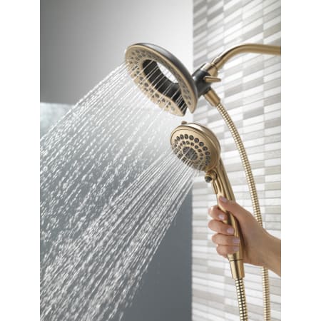 Delta-58045-Running Shower Head and Handshower in Champagne Bronze