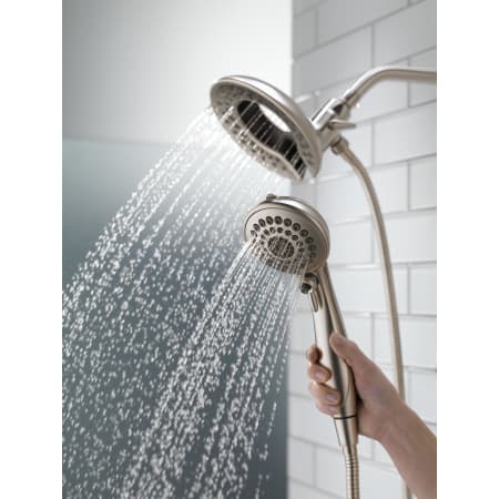 Delta-58469-PK-Running Shower Head and Handshower in Chrome