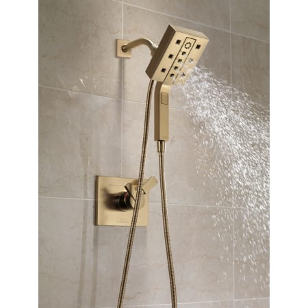 Delta-58470-Running Handshower in Champagne Bronze