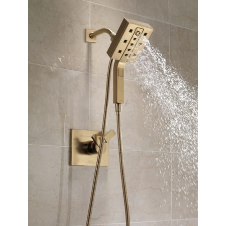 Delta-58470-Running Handshower in Champagne Bronze