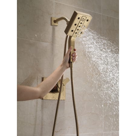 Delta-58470-Running Shower Head and Handshower in Champagne Bronze