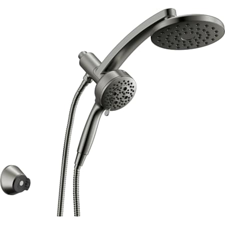 Delta PivotPro 2.5 GPM 3-in-1 Shower Head and 7 Setting Hand Shower with ProClean Spray, H2Okinetic Spray and Magnetic Docking Lumicoat Black Stainless