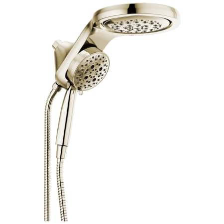 Delta HydroRain 1.75 GPM Multi Function 2-in1 Rain Shower Head and Hand Shower with H2OKinetic PowerDrench Brilliance Polished Nickel