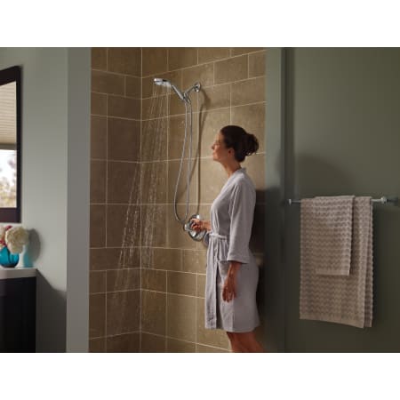 Delta-59446-PK-Handshower in Use in Chrome