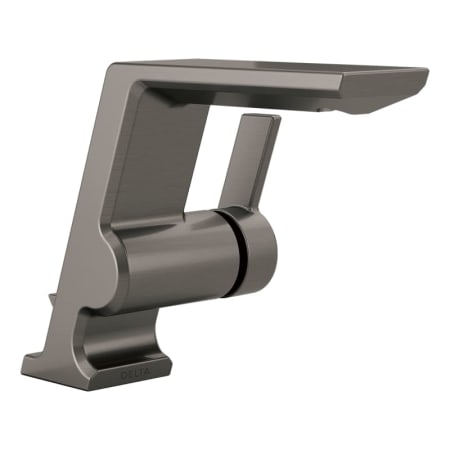 Delta Pivotal 1.2 GPM Single Hole Bathroom Faucet with Push Pop-Up Drain Assembly Black Stainless