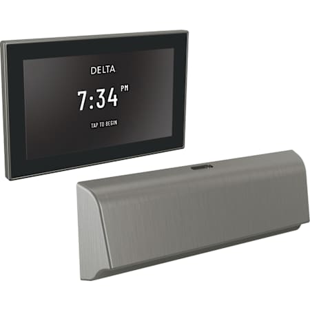 Delta SteamScape Digital Steam Control Unit and Unilateral Steam Head Lumicoat Black Stainless