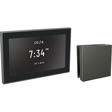Delta SteamScape Digital Steam Control Unit and Square Steam Head Lumicoat Black Stainless
