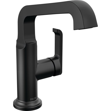 Delta Tetra 1.2 GPM Single Hole Bathroom Faucet - Less Drain Assembly Matte Black