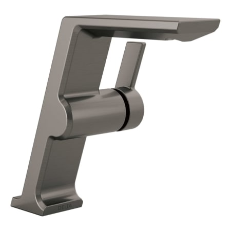 Delta Pivotal 1.2 GPM Single Hole Mid Height Bathroom Faucet Less Drain Assembly Black Stainless