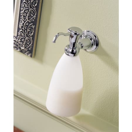 Delta-75055-Installed Soap Dispenser in Chrome