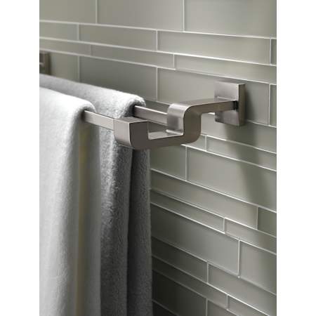 Delta-77525-Installed Towel Bar in Brilliance Stainless