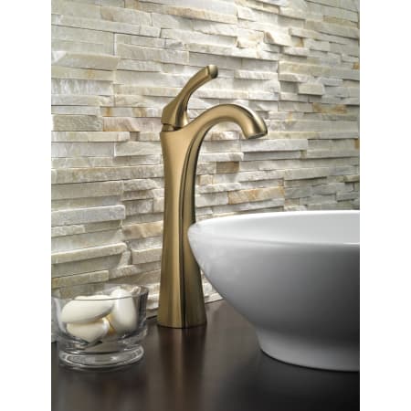 Delta-792-DST-Installed Faucet in Champagne Bronze