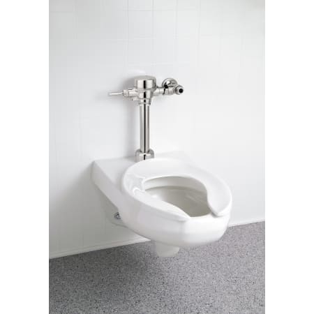 Delta-81T201-Installed Flushometer in Chrome