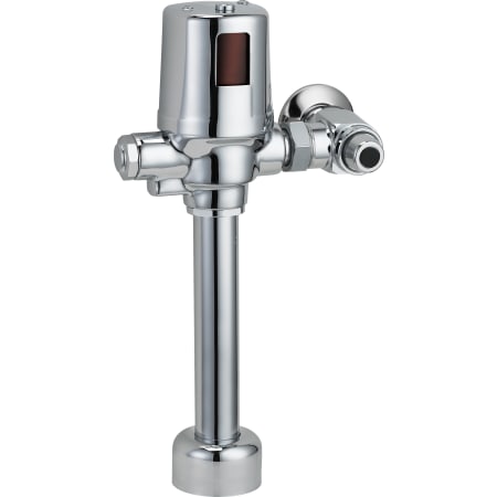 Delta 1-1/2" Top Spud Hardwire Motion Activated Water Closet Flush Valve with 11-1/2" Maximum Height and Field Adjustable Flush from the Commercial Series Chrome