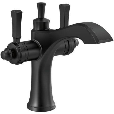 Delta Dorval 1.2 GPM Single Hole Bathroom Faucet with Push Pop-Up Drain Assembly - Limited Lifetime Warranty Matte Black